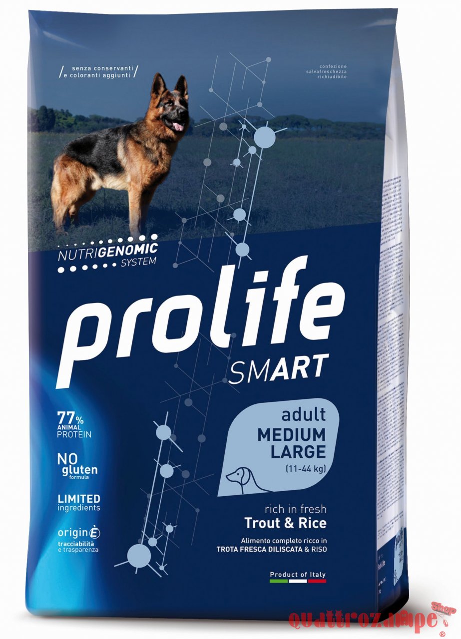Prolife Dog Smart Adult Medium Large Adult Trota e Riso 12 kg (Trout)