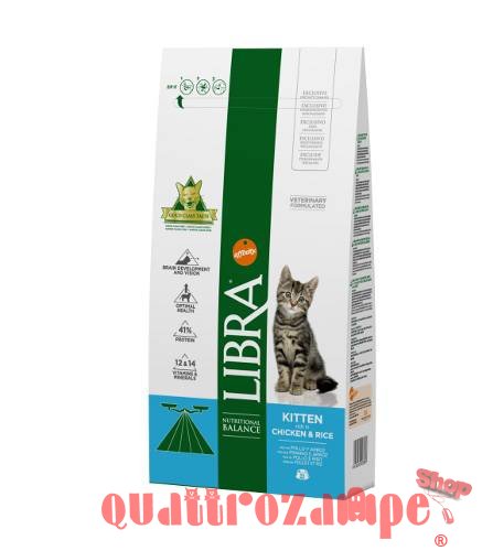 Libra Cat Kitten Pollo e Riso 1,5 kg Crocchette Per Gatto