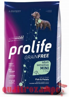 Prolife Dog Mini Adult Sensitive Pesce e Patate 7 kg Grain Free (Fish)