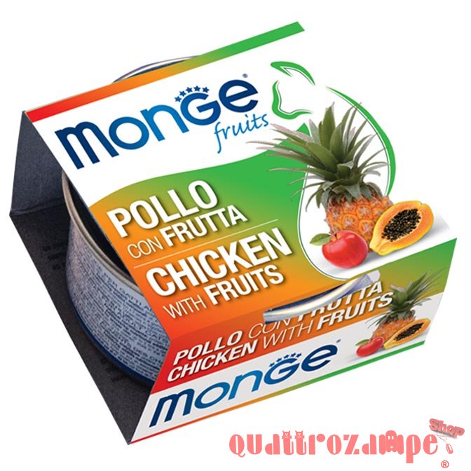 Monge Fruits Pollo Con Frutta 80 gr Per Gatti