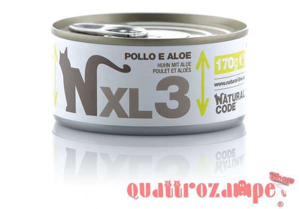Natural Code XL 03 Pollo e Aloe 170 gr Per Gatti