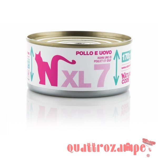 Natural Code XL 07 Pollo e Omelette 170 gr Per Gatti
