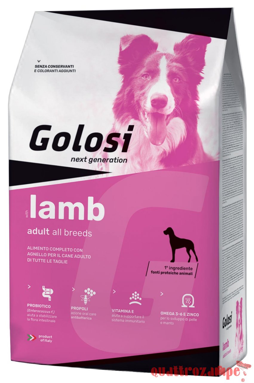Zodiaco Golosi Adult All Breds Agnello e Riso 12 kg Lamb Per Cani