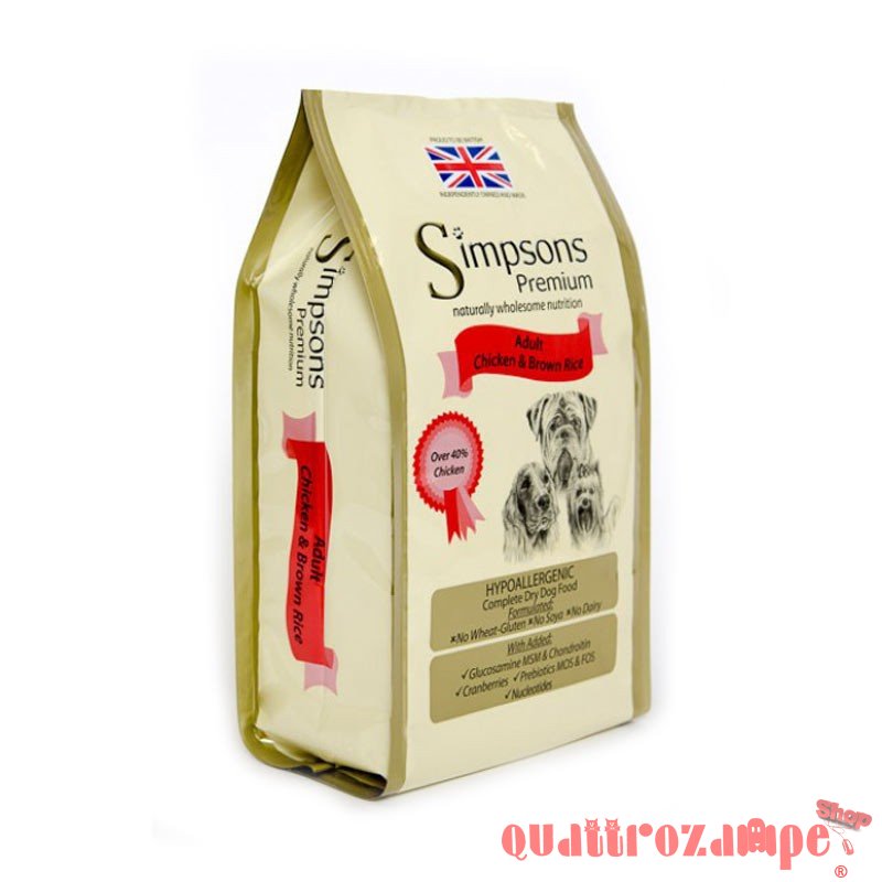 Simpsons Premium Adult Pollo e Riso Integrale Cane