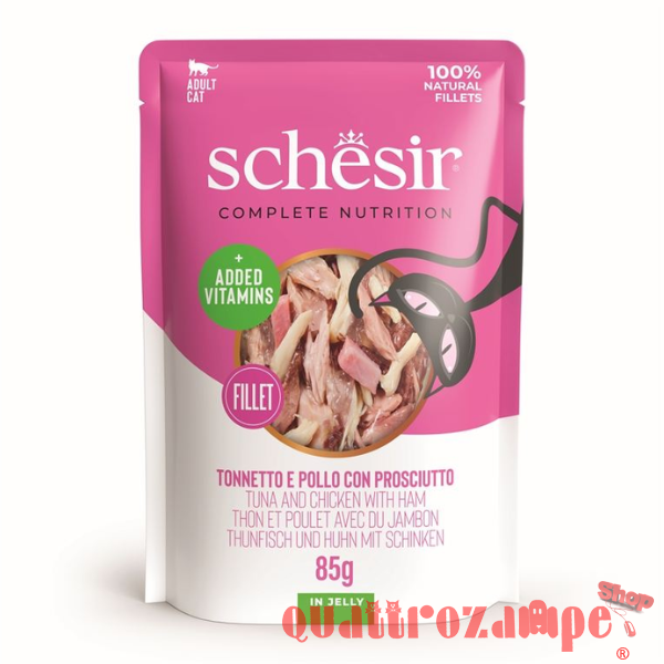 Schesir Complements Tonnetto e Pollo Con Prosciutto 85 gr Bustina Umido Per Gatti