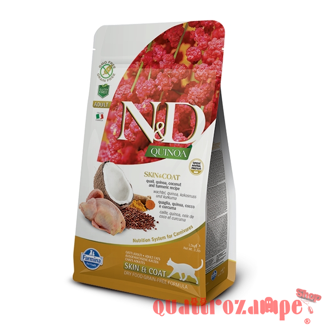 Farmina N/d Grain Free Quinoa Skin & Coat Quaglia Gatto