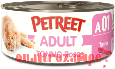 Petreet 70 gr Scatolette Per Gatti A base di Tonno Rosa