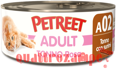 Petreet 70 gr Scatolette Per Gatti A base di Tonno Rosa