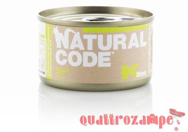 Natural Code Kitten Pollo 85 gr Scatoletta Per Gatti