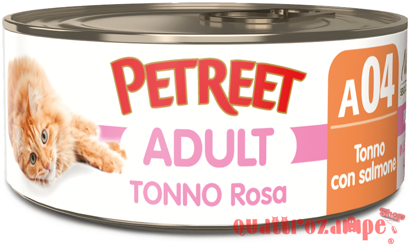 Petreet 70 gr Scatolette Per Gatti A base di Tonno Rosa