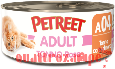 Petreet 70 gr Scatolette Per Gatti A base di Tonno Rosa