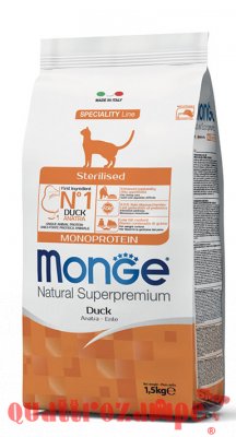 Monge Natural Superpremium Sterilised Anatra Monoproteico Per Gatti