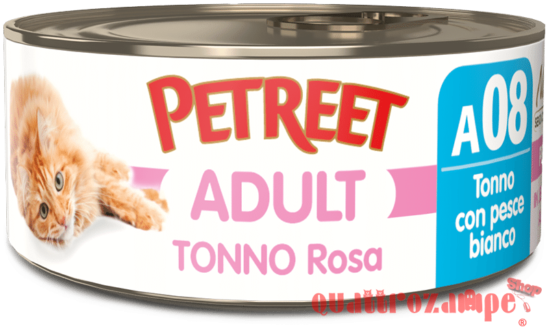 Petreet 70 gr Scatolette Per Gatti A base di Tonno Rosa
