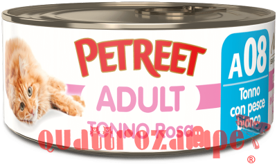 Petreet 70 gr Scatolette Per Gatti A base di Tonno Rosa