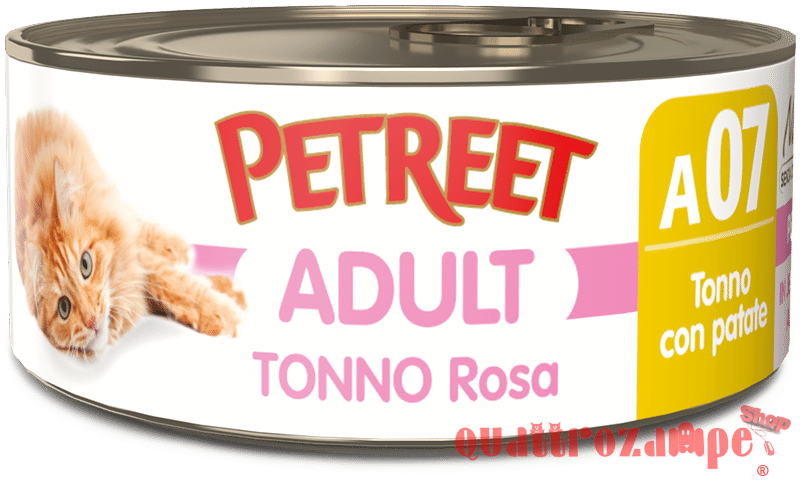 Petreet 70 gr Scatolette Per Gatti A base di Tonno Rosa