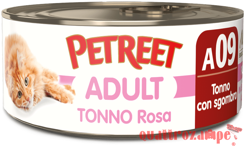 Petreet 70 gr Scatolette Per Gatti A base di Tonno Rosa