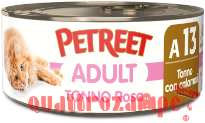 Petreet 70 gr Scatolette Per Gatti A base di Tonno Rosa