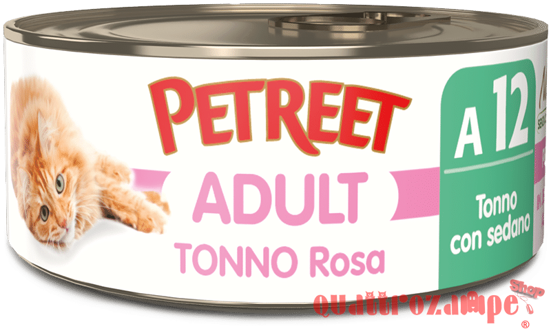 Petreet 70 gr Scatolette Per Gatti A base di Tonno Rosa