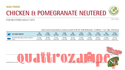 Farmina N/d Prime Grain Free Neutered Pollo e Melograno Per Gatti Sterilizzati