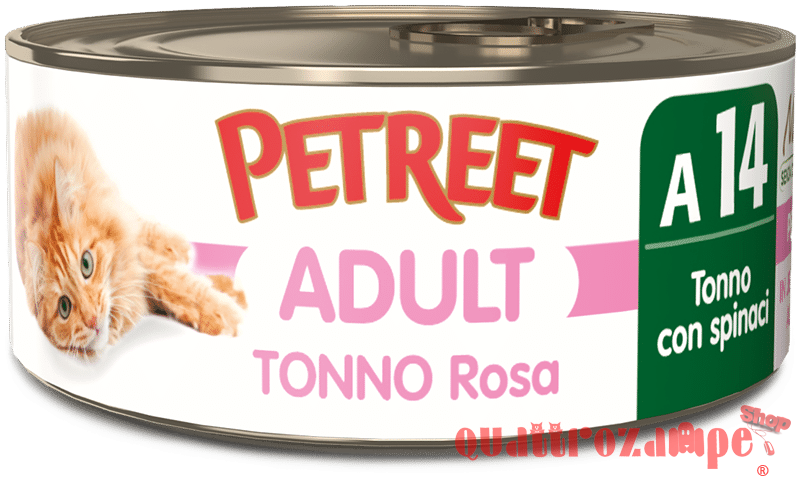 Petreet 70 gr Scatolette Per Gatti A base di Tonno Rosa