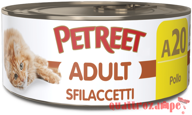 Petreet 70 gr Scatolette per Gatti a Base di Pollo