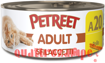 Petreet 70 gr Scatolette per Gatti a Base di Pollo