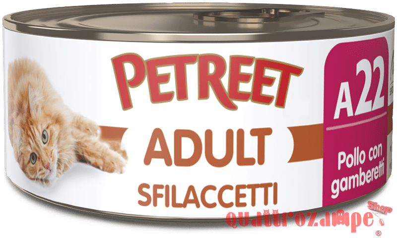 Petreet 70 gr Scatolette per Gatti a Base di Pollo