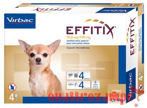 Virbac Effitix Cane Spot-on 1,5 - 4 kg 4 Pipette