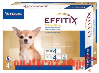 Virbac Effitix Cane Spot-on 1,5 - 4 kg 4 Pipette