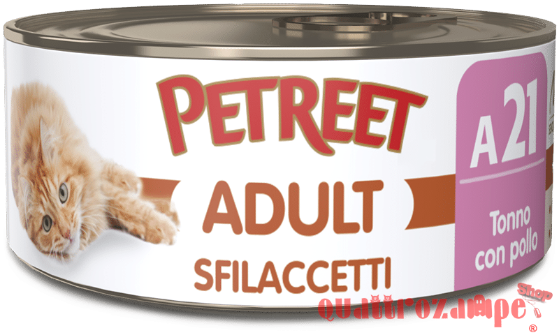 Petreet 70 gr Scatolette per Gatti a Base di Pollo
