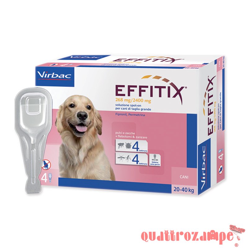 Virbac Effitix Cane Spot-on 20 - 40 kg 4 Pipette
