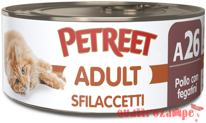 Petreet 70 gr Scatolette per Gatti a Base di Pollo