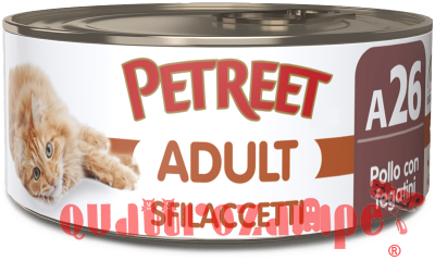 Petreet 70 gr Scatolette per Gatti a Base di Pollo