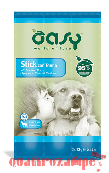 Snack Dog Oasy Stick 3 x 12 gr Tonno Per Cane