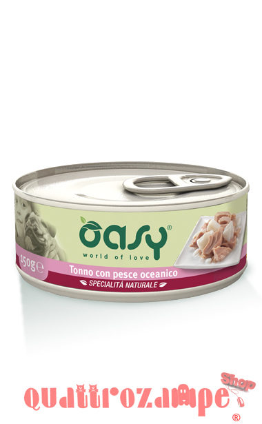 Oasy Dog Tonno con Pesce Oceanico Lattina 150 gr Umido Per Cani