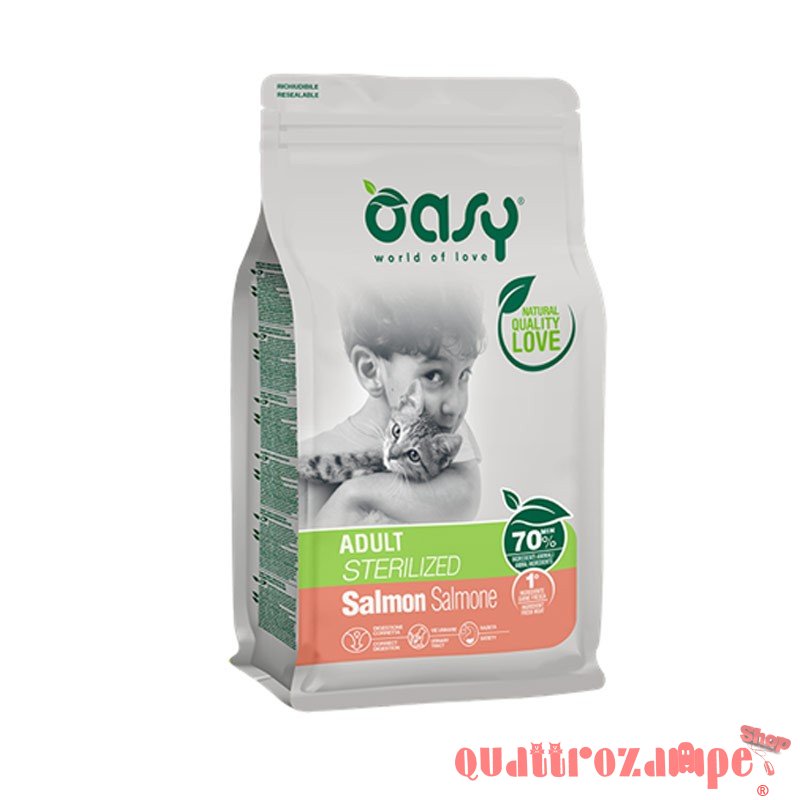 Oasy Cat Adult Sterilised Salmone Per Gatti