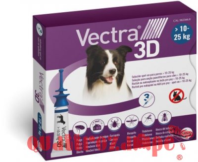 Vectra 3D Blu Spot-On da 10 a 25 kg 3 Pipette per cani