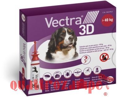 Vectra 3D Rosso Spot-On oltre 40 kg 3 Pipette per cani