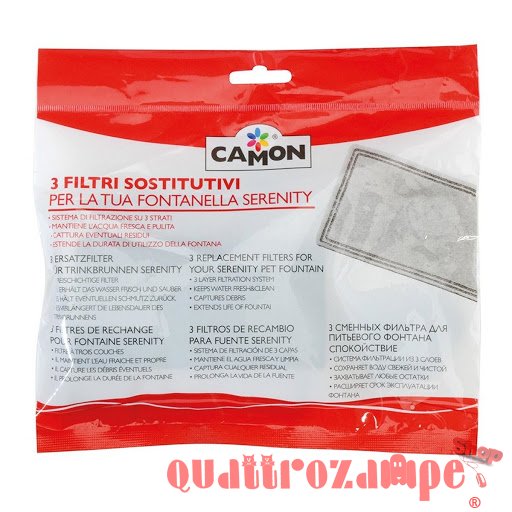 Camon Kit 3 Filtri per Drinkwell Ciotola Fontanella Automatica