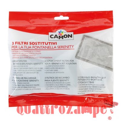 Camon Kit 3 Filtri per Drinkwell Ciotola Fontanella Automatica