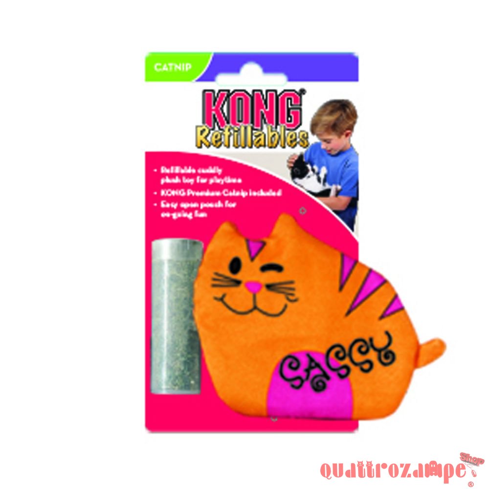 Kong Cat Refillables Sassy Gioco Per Gatti 10 cm Con Erba Gatta