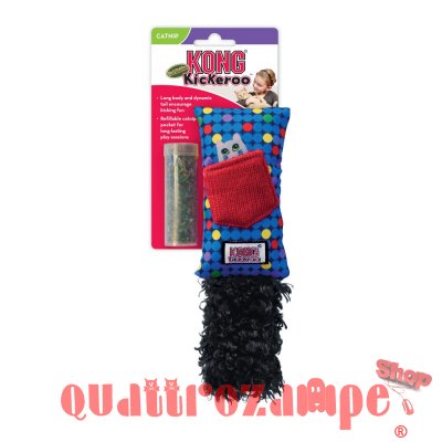 Kong Cat Refillables Kickeroo Gioco Per Gatti 20 cm Con Erba Gatta