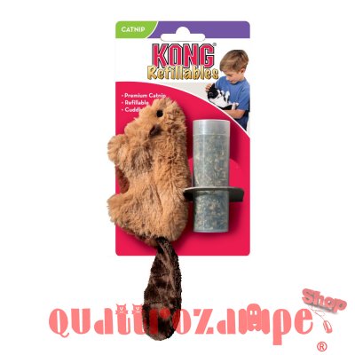 Kong Cat Refillables Castoro Gioco Per Gatti 16 cm Con Erba Gatta