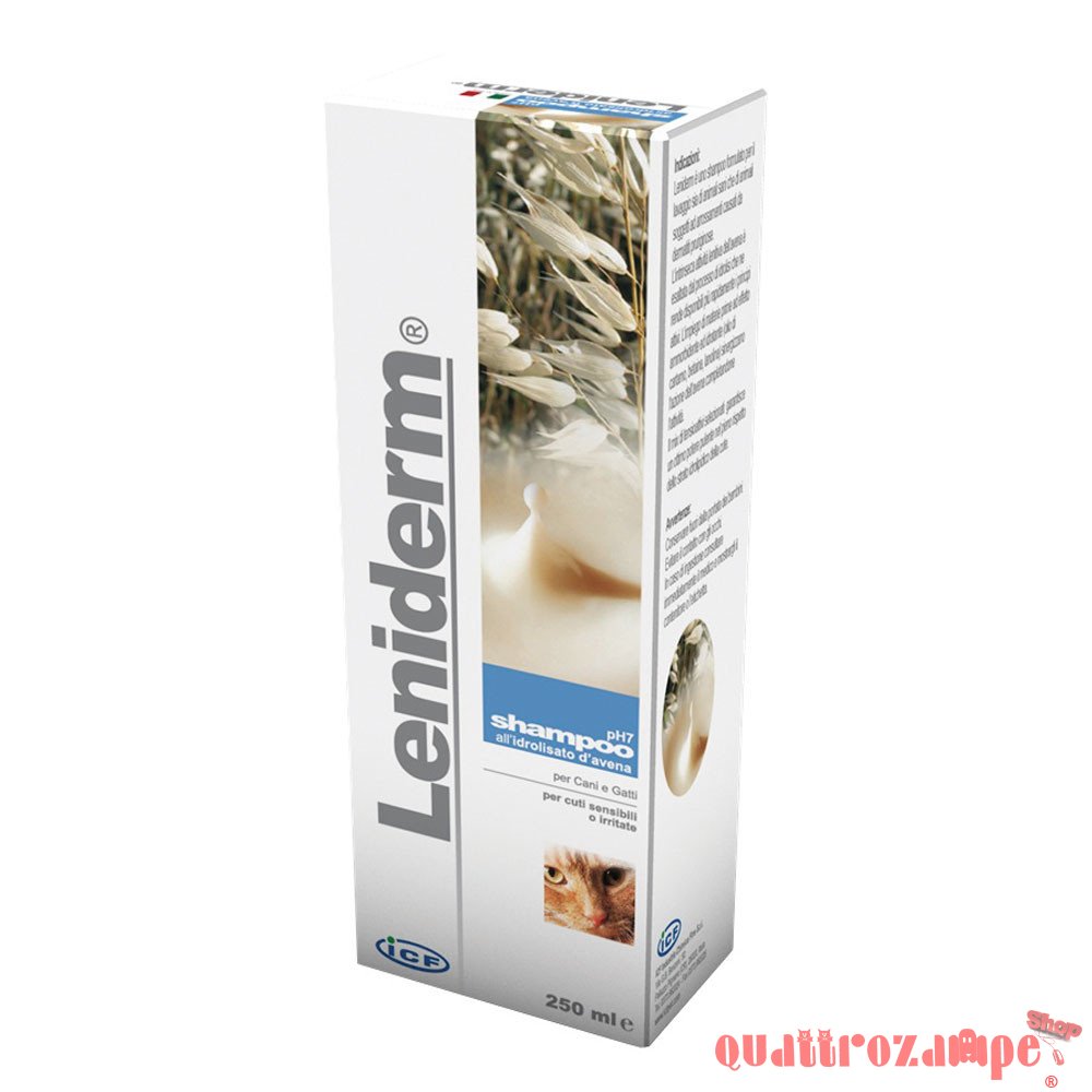 Icf Leniderm Shampoo 250 ml Per Cani e Gatti