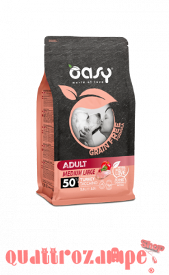 Oasy Dog Grain Free Adult Medium Large Tacchino
