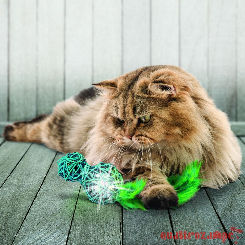 Kong Cat Wubba Wicker 16 cm Con Led Per Gatti