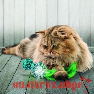 Kong Cat Wubba Wicker 16 cm Con Led Per Gatti