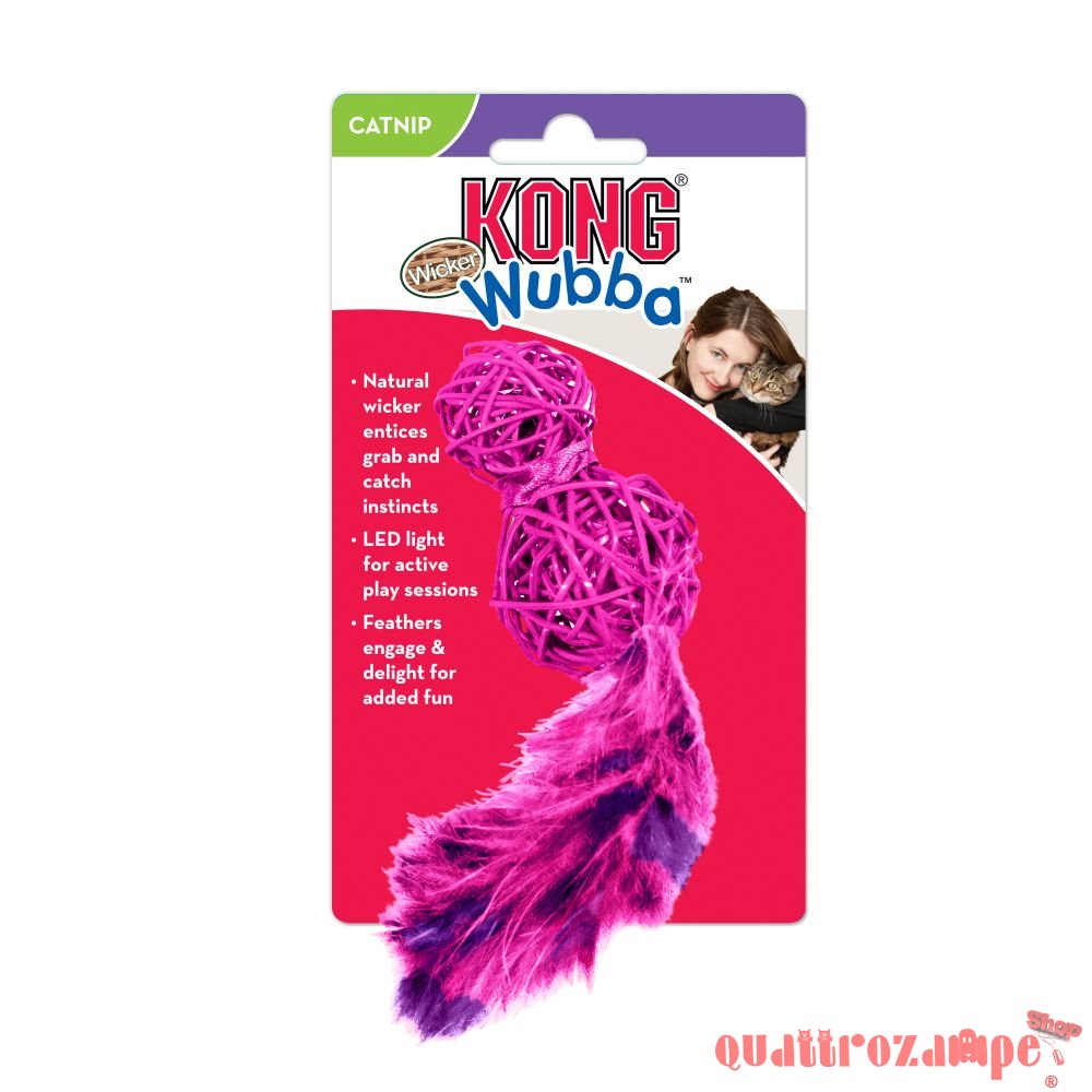 Kong Cat Wubba Wicker 16 cm Con Led Per Gatti