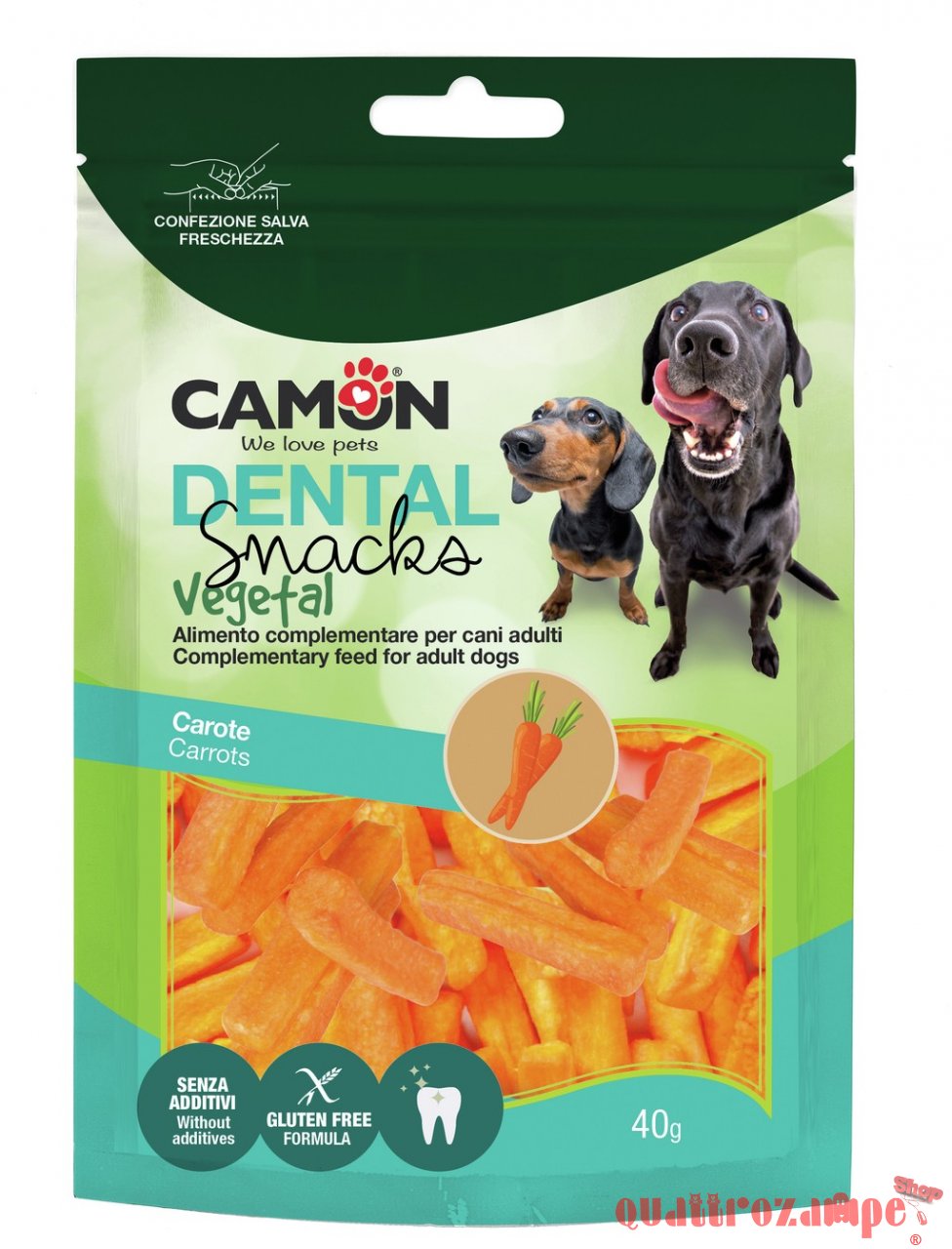Camon Snack Vegetale Carotine Crispy Bauveg 40 gr per Cani