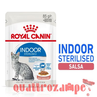 Royal Canin Indoor Sterilised Gravy 85 gr In Salsa Per Gatti